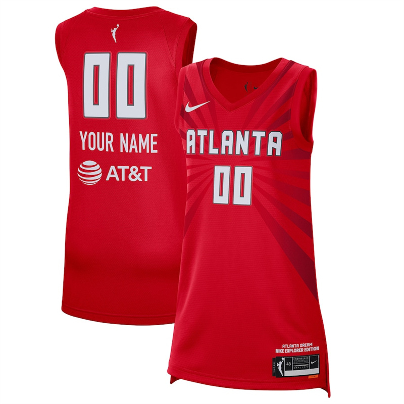 Men's Atlanta Dream Active Player Custom Red Stitched Basketball Jersey